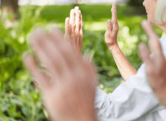 PERSONAS HACIENDO CHIKUN EN NATURALEZA - TERAPIA CORPORAL CON YOGA Y CHI KUNG